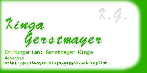 kinga gerstmayer business card